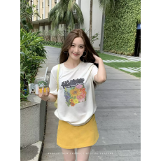 批发官图 21支纯棉-210克 后包领 夏装韩系短袖<b class='q'>T</b><b class='q'>恤</b>女韩版宽松大码印花