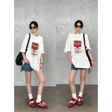 批发官图 21支纯棉-210克 后包领 夏装韩系<b class='q'>短袖</b>T恤<b class='q'>女</b>韩版宽松大码印花