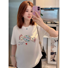 批发官图 21支纯棉-210克 后包领 夏装韩系<b class='q'>短袖</b>T恤<b class='q'>女</b>韩版宽松大码印花