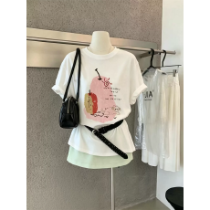 批发官图 21支纯棉-210克 后包领 夏装韩系短袖T恤女韩版<b class='q'>宽松</b><b class='q'>大码</b>印花