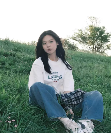 경관 그림 21 순면 210 그램 이후 패키지 칼라 여름 드레스 한 부서 반팔 티셔츠 여성 한국 스타일 루즈핏 빅 사이즈 프린트