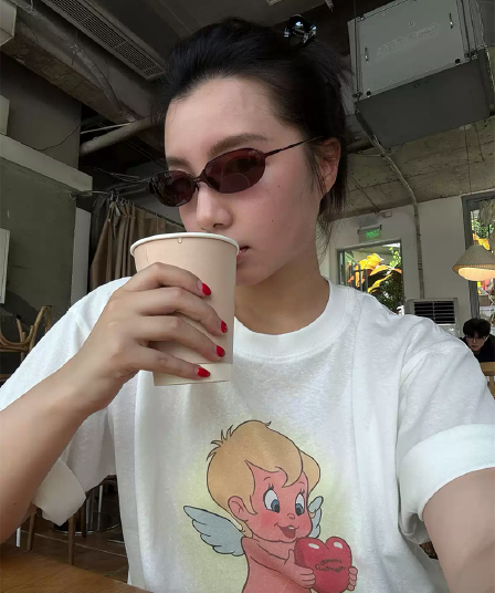 경관 그림 21 순면 210 그램 이후 패키지 칼라 여름 드레스 한 부서 반팔 티셔츠 여성 한국 스타일 루즈핏 빅 사이즈 프린트