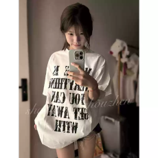 批发官图 21支纯棉-210克 后包领 夏装韩系短袖T恤女<b class='q'>韩版</b>宽松<b class='q'>大码</b>印花