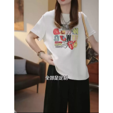 批发官图 21支纯棉-210克 后包领 夏装韩系短袖T恤女<b class='q'>韩版</b>宽松<b class='q'>大码</b>印花