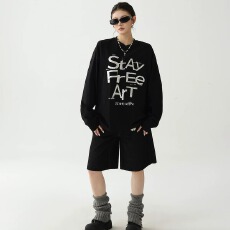 批发官图 21支纯棉-210克 秋装长袖<b class='q'>T</b><b class='q'>恤</b>女宽松上衣印花