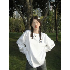 批发官图 21支纯棉-210克 秋装长袖<b class='q'>T</b>恤女宽松上衣印花