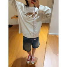 批发官图 21支<b class='q'>纯棉</b>-210克 秋装长袖<b class='q'>T</b><b class='q'>恤</b>女宽松上衣印花