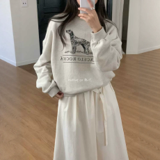 批发薄款/加绒 秋冬装加绒圆领卫衣女印花