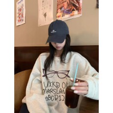 批发官图 实价 华棉复合-薄款/加绒 秋冬装加绒圆领卫衣女印花<b class='q'>宝宝</b>绒