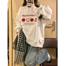批发官图  华棉复合-薄款/加绒 秋冬装加绒圆领卫衣女印花<b class='q'>宝宝</b>绒