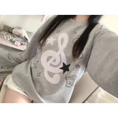 批发官图 实价 华棉复合-薄款/加绒 秋冬装加绒圆领卫衣女印花<b class='q'>宝宝</b>绒