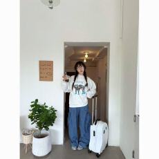 批发官图 实价 华棉复合-薄款/加绒 秋冬装加绒圆领卫衣女印花<b class='q'>宝宝</b>绒