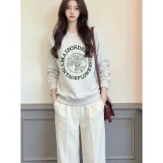 批发官图 实价 华棉复合-薄款/加绒 秋冬装加绒圆领卫衣女印花<b class='q'>宝宝</b>绒