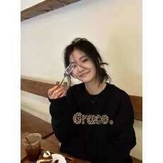 批发官图 实价 华棉复合-薄款/加绒 秋冬装加绒圆领卫衣女印花<b class='q'>宝宝</b>绒