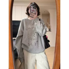 批发官图 实价 华棉复合-薄款/加绒 秋冬装加绒圆领卫衣女印花<b class='q'>宝宝</b>绒