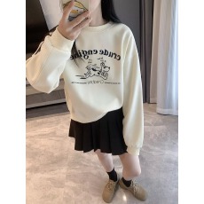 批发薄款/加绒 秋冬装加绒圆领卫衣女印花