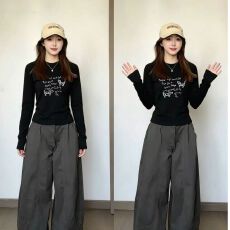 批发# 官图  莫代尔1*1随心裁260g  薄款/加绒 <b class='q'>长袖</b>T恤女<b class='q'>打底衫</b>