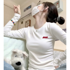 批发2026韩国新款莫代尔1*1随心裁260g  薄款/加绒 长袖T恤女<b class='q'>打底衫</b>