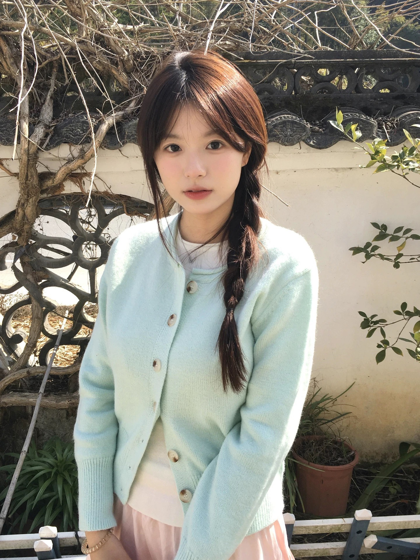프랑스식 부드러운 바람 봄 녹색 여성 2026 새로운 도파민 착용 가져 가라. 스웨터 오픈 가디건 자이언트 잘 생긴 아름다운