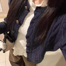 批发韩系慵懒风软糯毛衣<b class='q'>外套</b>女2026秋装新款秋冬宽松<b class='q'>显瘦</b>针织开衫上衣