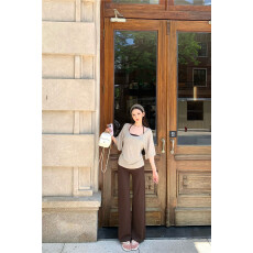 批发<b class='q'>实拍</b>实价  纯欲风辣妹时髦大U领挂脖垫背心短裙裤子套装