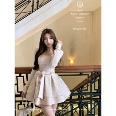 批发香缇贵女~浪漫长短款<b class='q'>连衣裙</b>