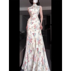 批发御姐穿搭复古独特绝美<b class='q'>印花</b>修身包臀长裙时尚气质感<b class='q'>连衣裙</b>2026夏季