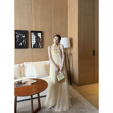 批发Irislumina一尧【扶摇】新中式矜贵气质刺绣<b class='q'>露背</b><b class='q'>连衣裙</b>设计Q70312