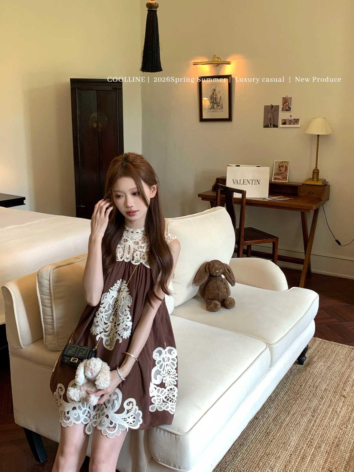 coolline 숲 희 사랑 한여름 아름다운 차 휴식 시리즈 무거운 작업 레이스 조각 드레스