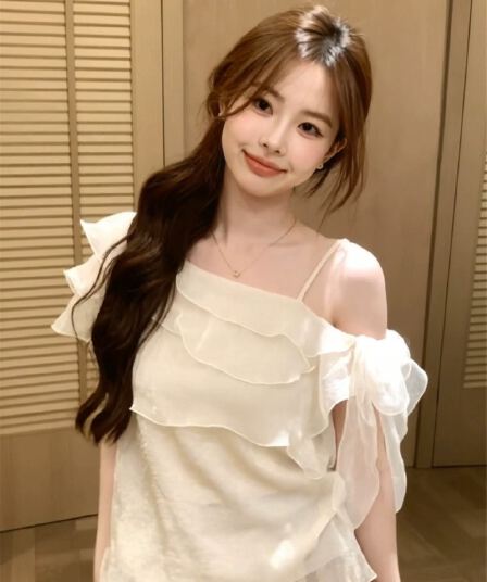 핫걸 순수한 욕망 바람 핑크색 3 차원 꽃 패치워크 슬립 맨위 여성 여름 새로운 작은 조끼 디자인 센스 작은 대중