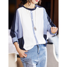 批发限价+12+小视频 2026年<b class='q'>春</b>装韩版拼接T恤女长袖圆领宽松上衣