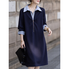 批发限价+12+小视频 2026年春季新款气质优雅假两件衬衫领<b class='q'>连衣裙</b>