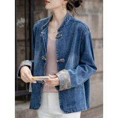 批发限价+12+小视频 牛仔外套新中式女装2026春秋季新款流行上衣
