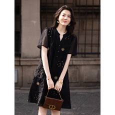 批发限价+12+小视频 刺绣雪纺<b class='q'>连衣裙</b>女欧洲站女装2026年夏季新款裙子