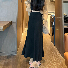 批发孕妇无托腹半身裙2025新款秋冬外穿休闲显瘦中长款包臀裙鱼尾裙女