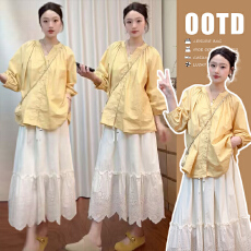 批发孕妇蕾丝裙无托腹半身裙2026新款夏季外穿休闲显瘦中长款<b class='q'>雪纺</b>裙女