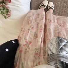 批发孕妇无托腹碎花半身裙2026新款夏季外穿休闲显瘦中长款抗皱伞裙女