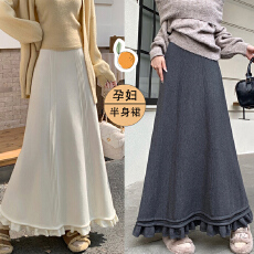 批发孕妇无托腹<b class='q'>半身裙</b>2026新款春秋外穿休闲显瘦中长款包臀裙针织裙女