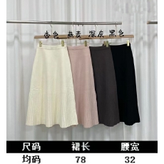 批发秋冬针织半身裙女2025新款气质显廋大摆裙设计感垂感a字半身长裙