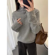 批发超好看半高领毛衣女秋冬2025新款韩系宽松针织衫加厚内搭打底<b class='q'>上衣</b>