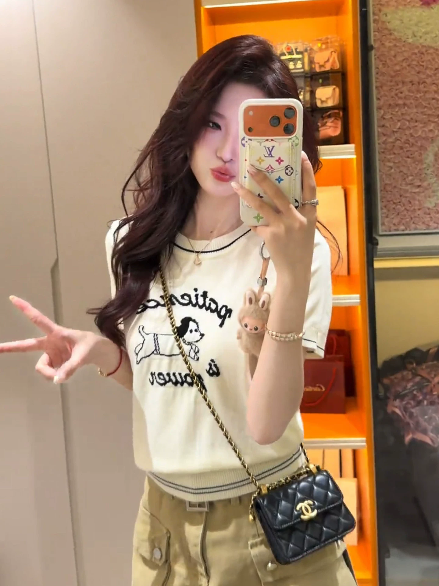 2026 년 한 부서 라운드 넥 강아지 자수 디자인 센스 반팔 티셔츠 여성 여름 다용도 슬림해 보이는 캐주얼 맨위