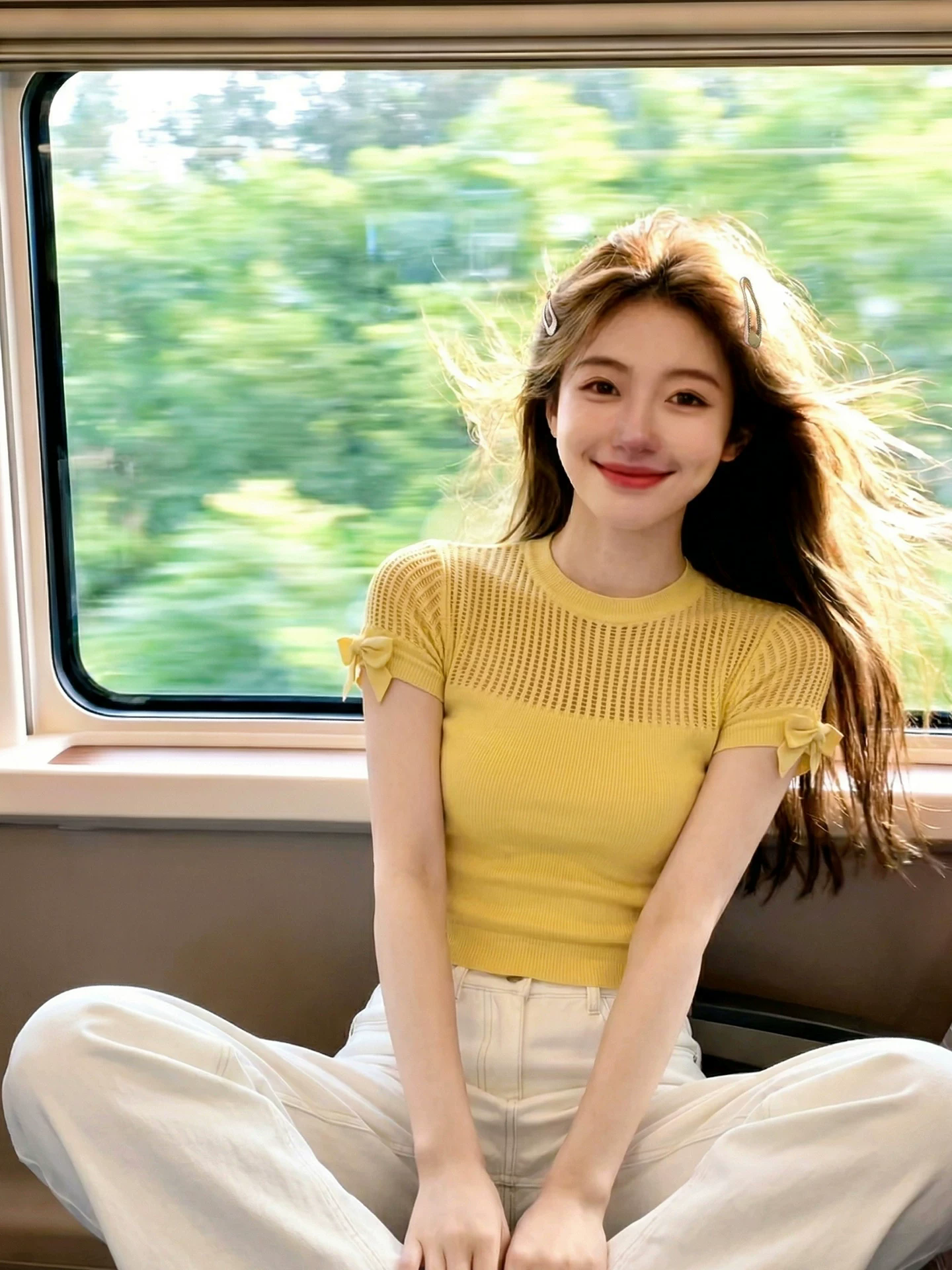 한 부서 홀로우 아웃 라운드 넥 통기성 반팔 니트 스웨터 아름다운 몸매 가꾸기 슬림해 보이는 맨위 2026 여름 섹션 외국 가스 절묘한 여성
