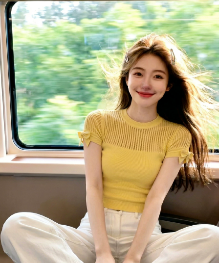 한 부서 홀로우 아웃 라운드 넥 통기성 반팔 니트 스웨터 아름다운 몸매 가꾸기 슬림해 보이는 맨위 2026 여름 섹션 외국 가스 절묘한 여성