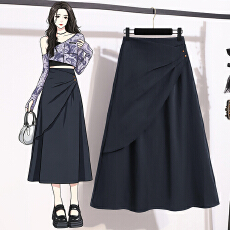 批发实拍<b class='q'>大码</b><b class='q'>女装</b>2026春秋冬新款半身裙胖mm显瘦遮胯百搭A字裙