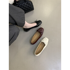 批发法式内增高温柔风晚晚鞋浅口方头蝴蝶结浅口瓢鞋内增高芭蕾单鞋女