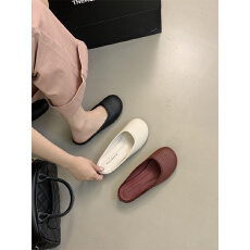 包头半拖鞋女外穿2026年新款防滑一脚蹬包头拖女鞋低跟休闲凉拖鞋