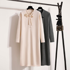 批发<b class='q'>实拍</b><b class='q'>大码</b><b class='q'>女装</b>2025秋冬款针织连衣裙时尚显瘦百搭打底中长款毛衣裙