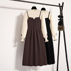 批发实拍大码女装2025秋冬款针织<b class='q'>连衣裙</b>时尚显瘦收腰百搭中长款毛衣裙