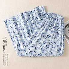 批发实拍#2026夏季大热青花瓷印花 时尚百搭<b class='q'>复古</b>蓝色碎花半身裙