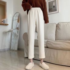 批发银狐绒#灯芯绒高腰九分烟筒双长度可打小个子